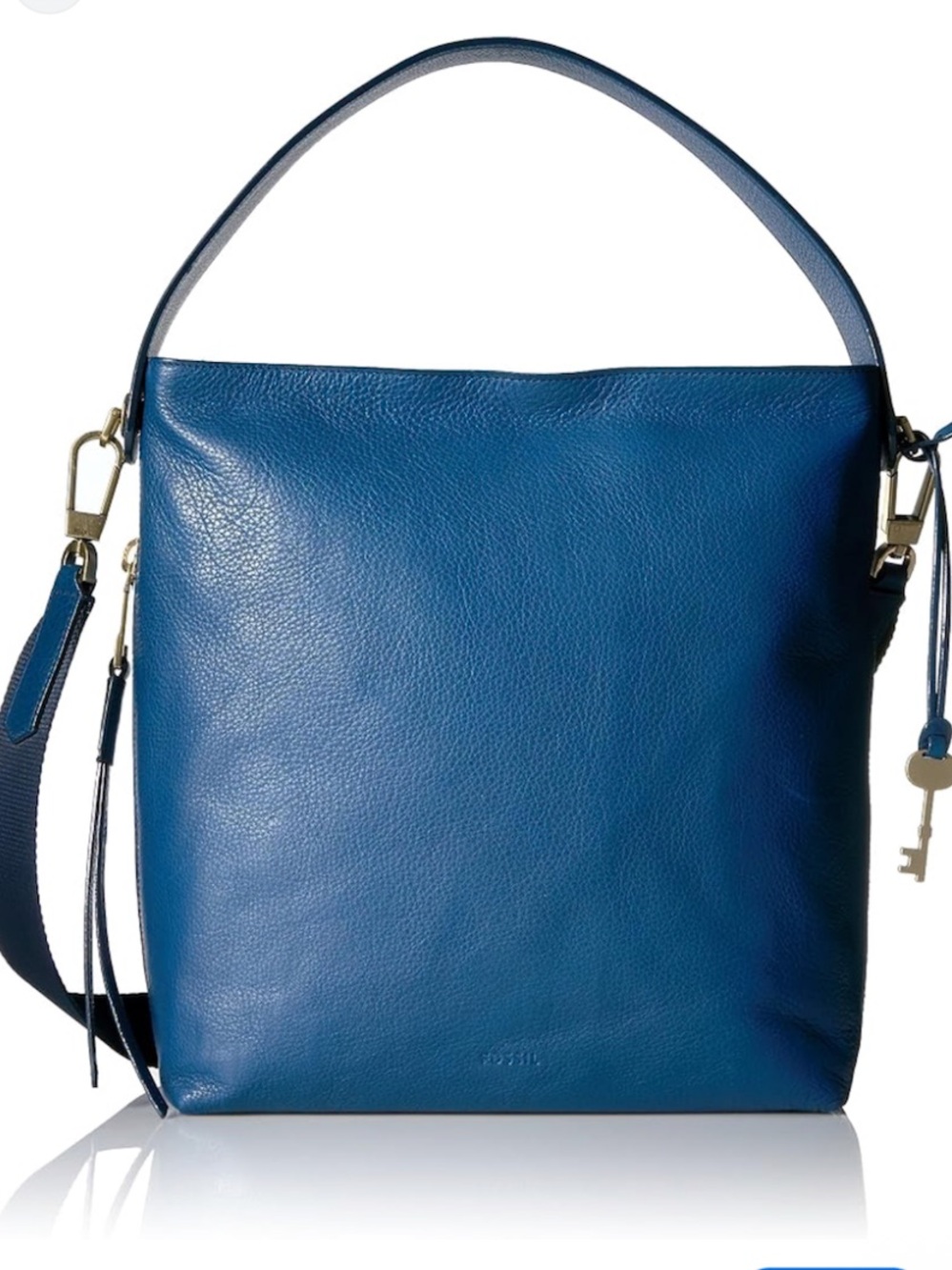 Fossil Leather Maya Hobo Crossbody Glazed Pebbled Bag